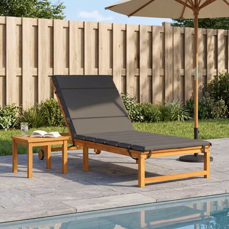 vidaXL Cuscino per Lettino GEMERT 100% Poliestere Antracite