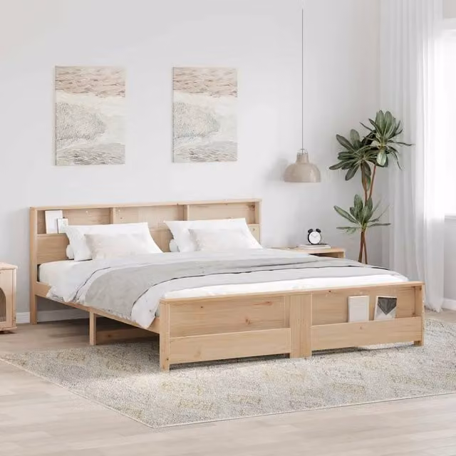 Struttura del letto-Giroletto Marrone 180 x 200 cm Legno multistrato