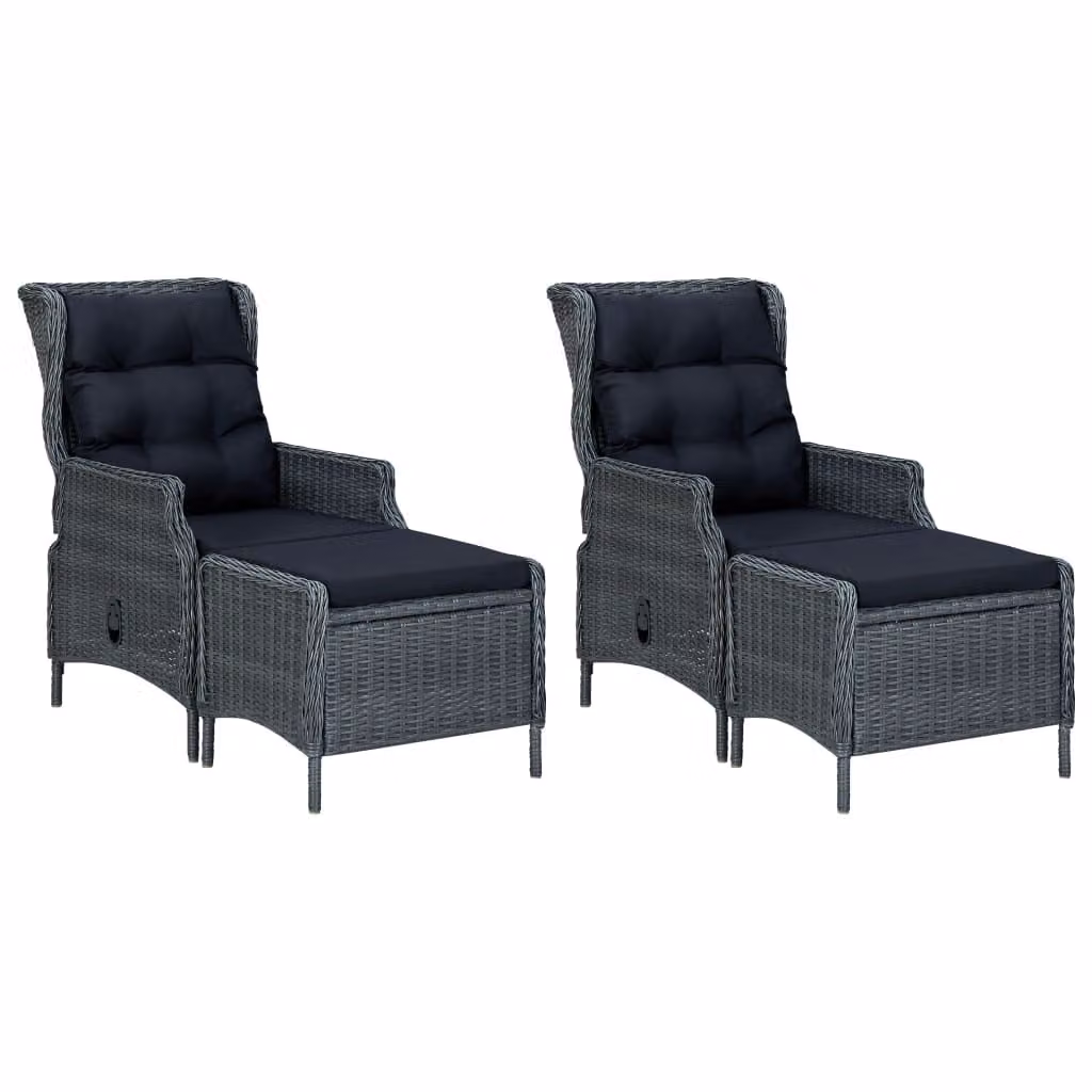 Set Mobili da Pranzo per Giardino 7 pz Grigio Scuro