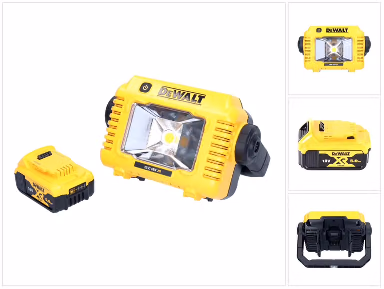 DeWalt DCL 077 Lampada da lavoro a LED ricaricabile 12 V 18 V 2000 lm IP54 + 1x batteria ricaricabile 5,0 Ah - senza caricabatterie