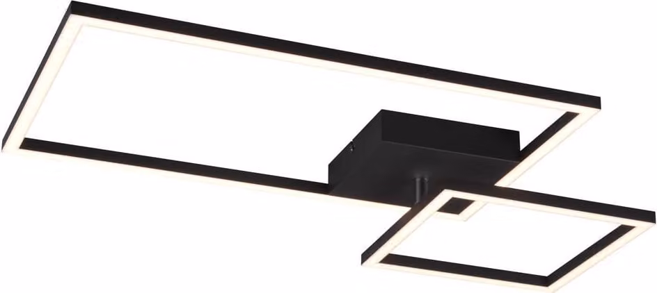 Plafoniera a LED Reality Padella, nero opaco, con interruttore e dimmer, orientabile