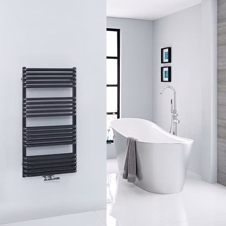 Scaldasalviette Nero ad Attacco Centrale - 1000 x 500mm - Arch