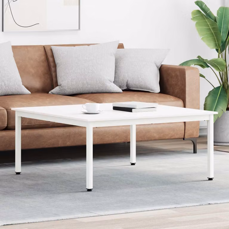Maison Exclusive - Tavolino bianco 100 x 100 x 45 cm Legno di pino massiccio