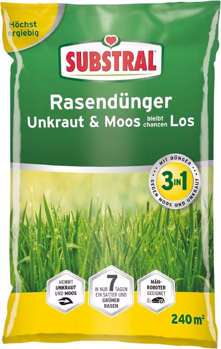 SUBSTRAL® 83200 SUBSTRAL® Unkraut & Moos bleibt chancenLOS Rasendünger 7,2 kg