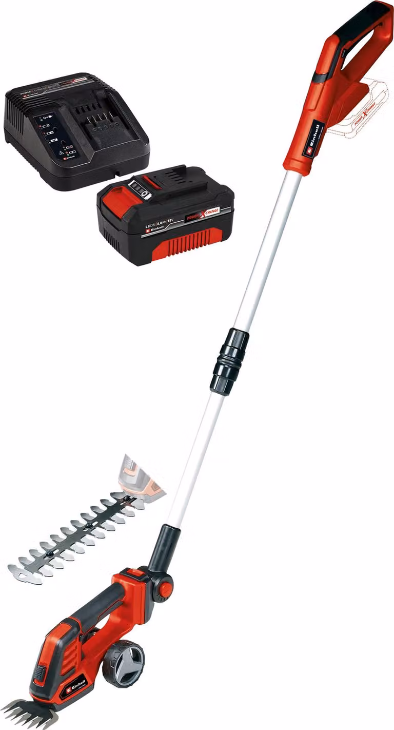 EINHELL GE-CG 18/100 Li T cesoie per erba e arbusti a batteria + set di avviamento