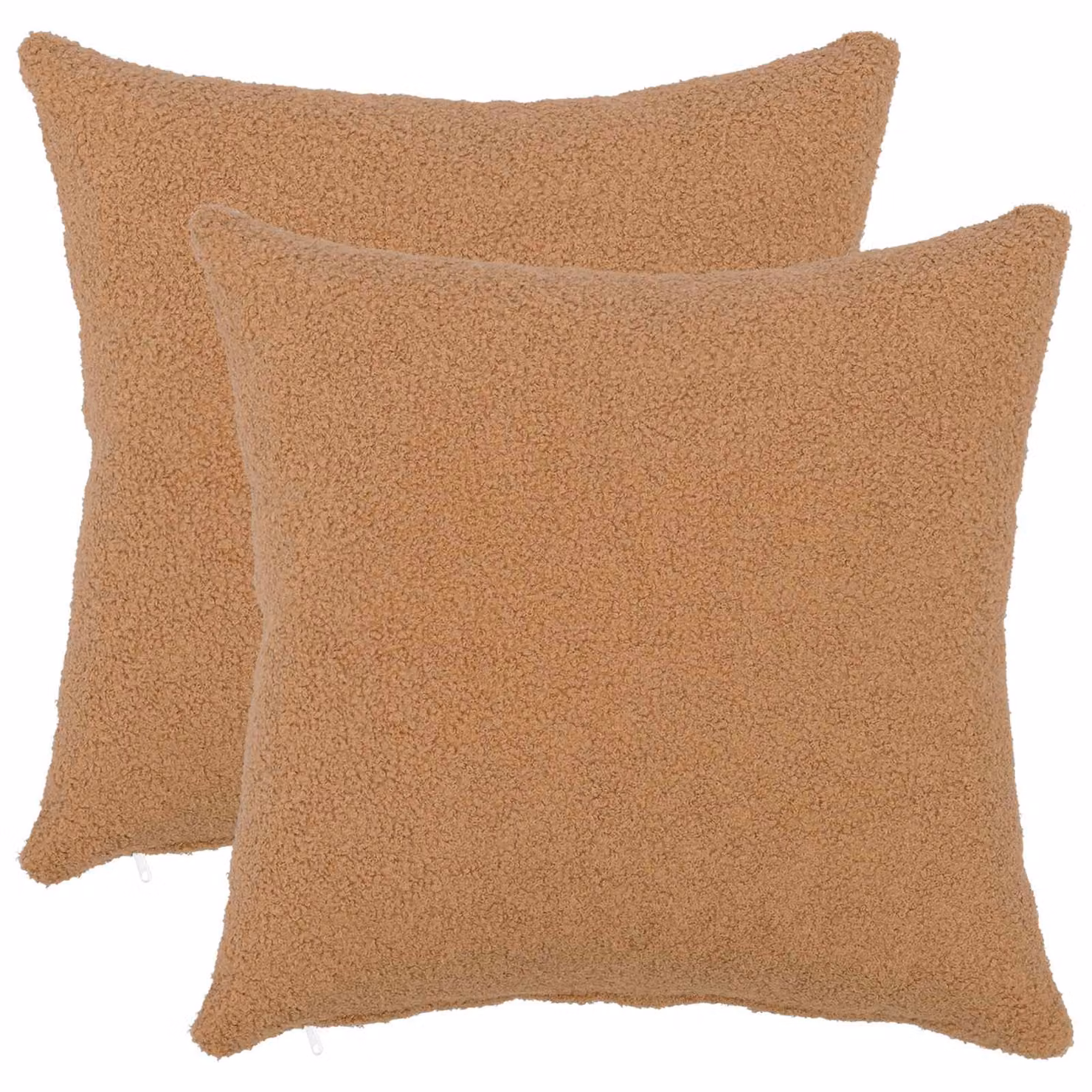 Set di 2 federe vidaXL HEERLEN in tessuto bouclé beige, L 45 x P 45 cm