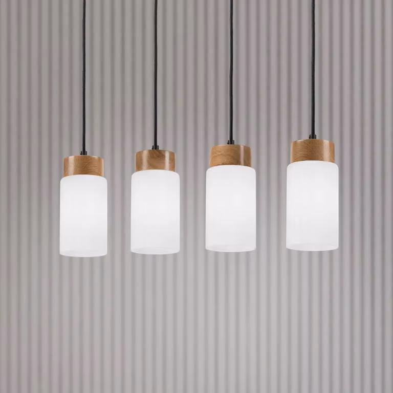 Lampada a sospensione in vetro Markus Lamkur, dimmerabile, Bianco / Opale, Soggiorno / Sala da pranzo, Vetro, Scandinavo, Lampada a sospensione
