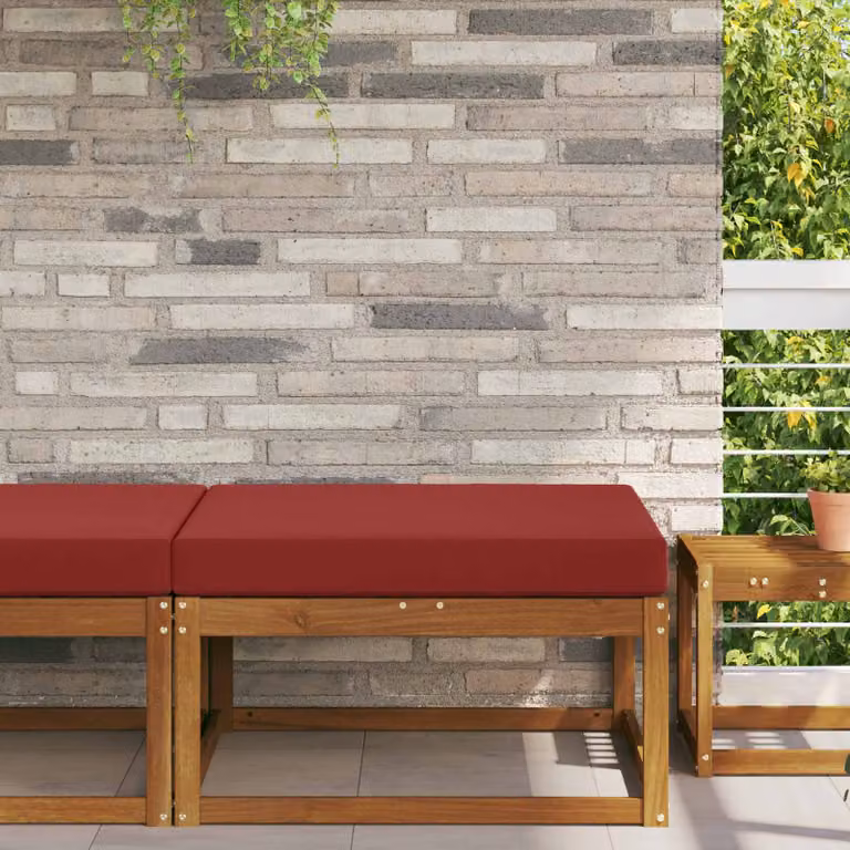 Cuscino per divano da esterno vidaXL in poliestere rosso, L 80 x P 80 cm