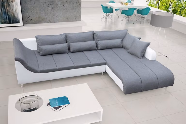 Schlafsofa Eck Sofa Couch Bettfunktion Polster Eck Schlaffunktion Garnitur