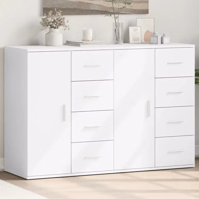 Credenze 2 pz Bianche 59x39x80 cm in Legno Multistrato 3276630