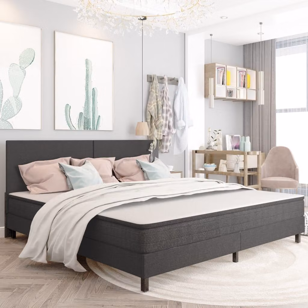Maison Exclusive - Struttura letto boxspring in tessuto grigio 200x200 cm
