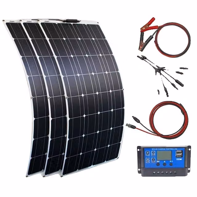 Modulo solare portatile, design flessibile, silicio monocristallino, kit solare da 300w