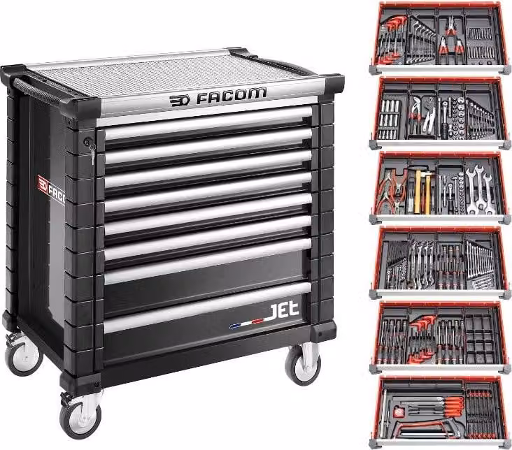 Facom Werkstattwagen JET.8NM3A m. 22 Modulen