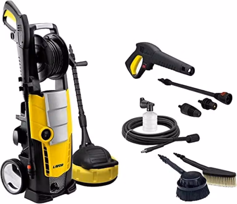 Idropulitrice – 160 bar – 2500 watt – Pompa in alluminio – Con spazzola rotante e ugello turbo