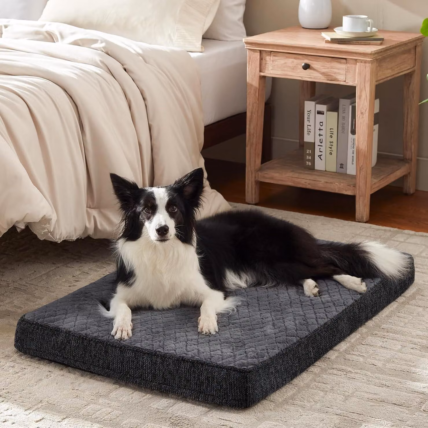 Cuccia ortopedica per cani - Lavabile e antiscivolo - 89 x 56 x 9 cm