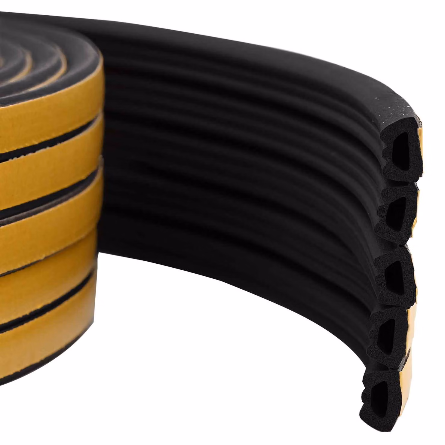 vidaXL Nastro adesivo in schiuma EPDM per finestre, Nero, 12 m, L/P: 10 x 6 mm