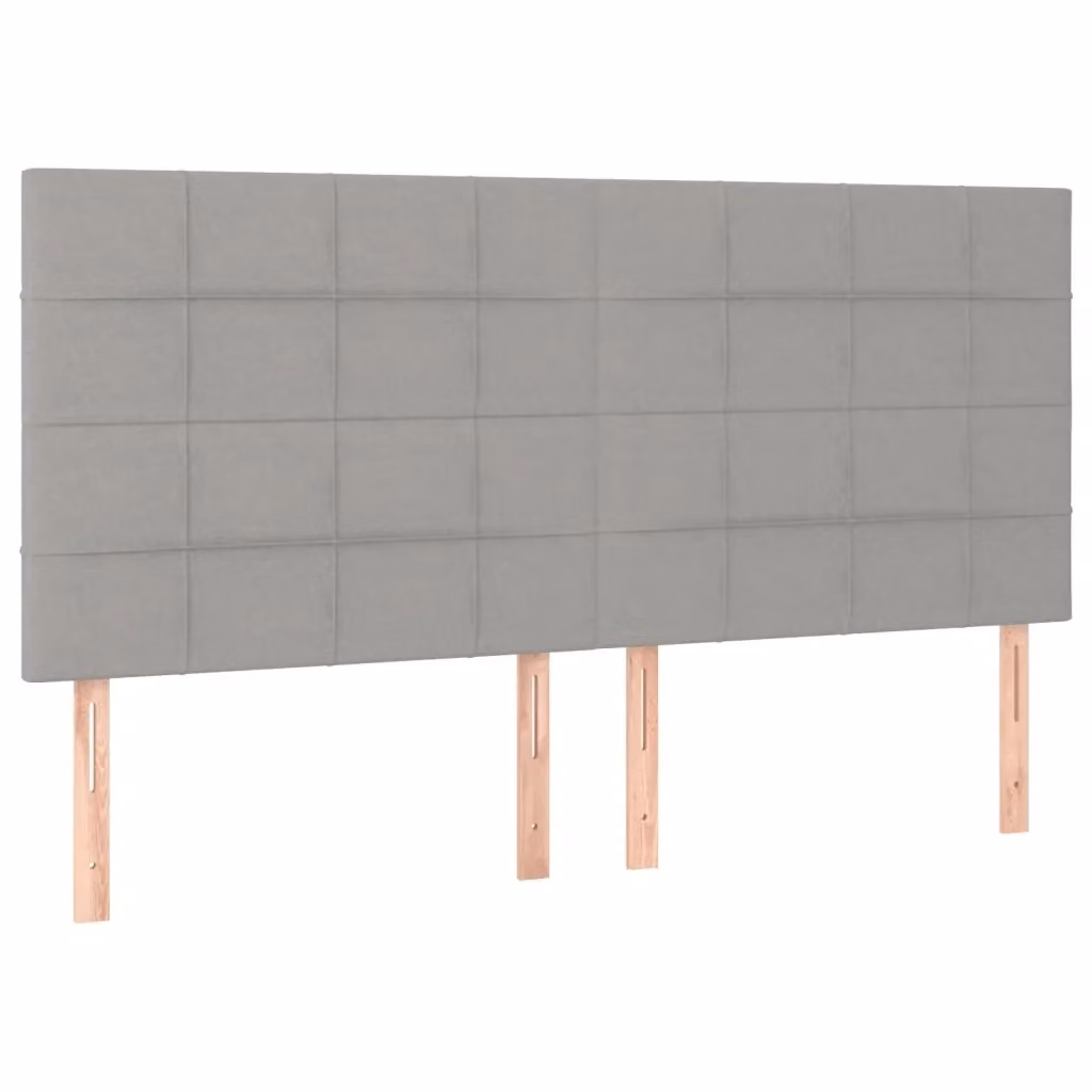 Testiera decorativa Design Mania in tessuto grigio chiaro L: 180 cm, P: 5 cm, H: 118/128 cm – 2