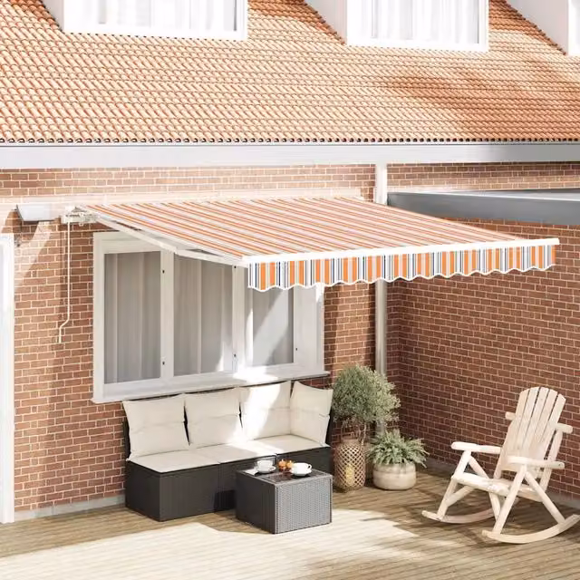 Tenda retrattile Multicolore 300 x 250 cm Tessuto e Alluminio 3329998