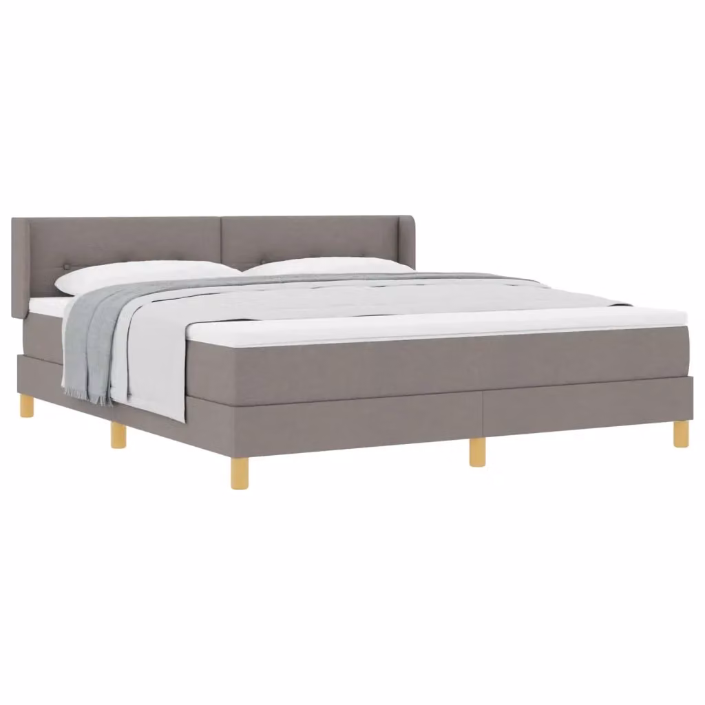 Letto a molle con testiera Talpa vidaXL in tessuto beige o grigio L/P: 180 x 200 cm – 2