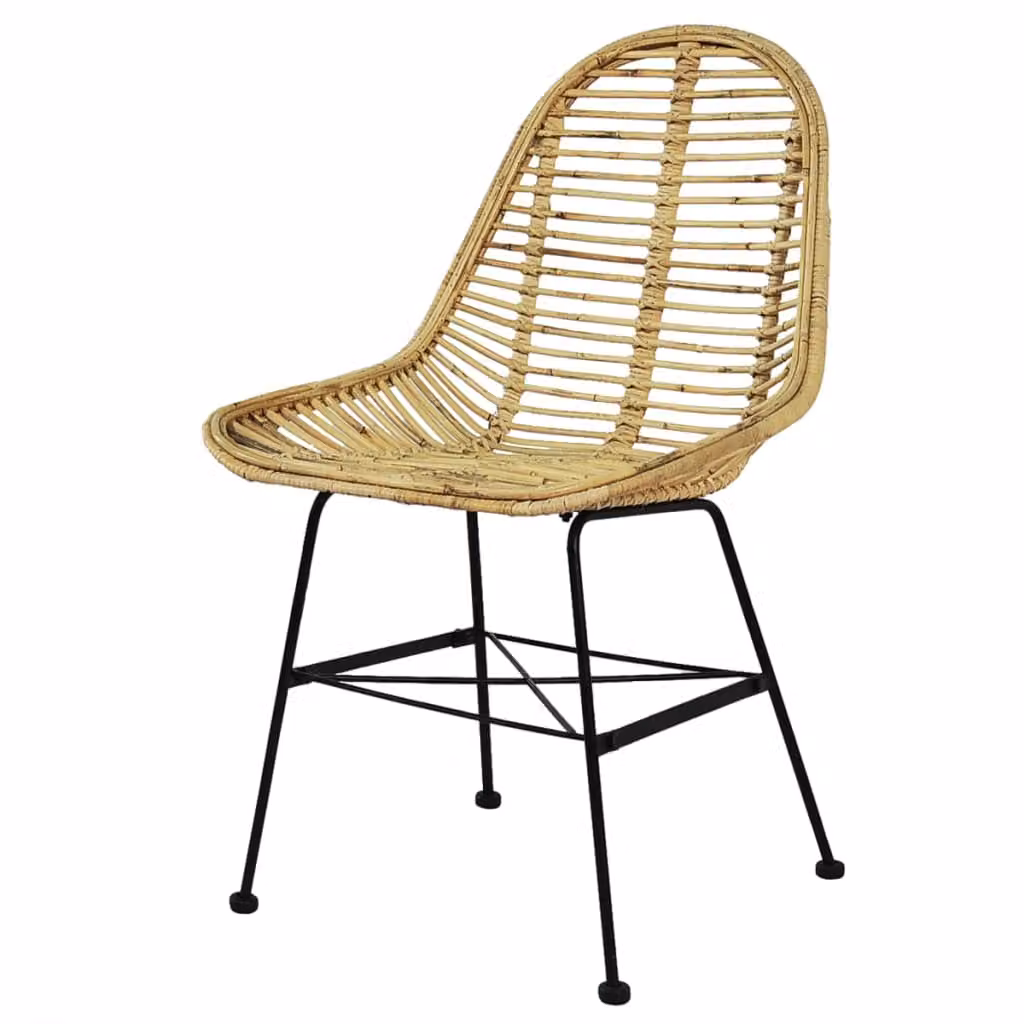 Sedie da pranzo 6 pezzi. Rattan natura