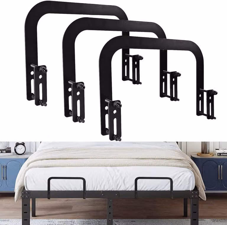 Set di 3 paraurti per reti metalliche, antiscivolo, colore nero