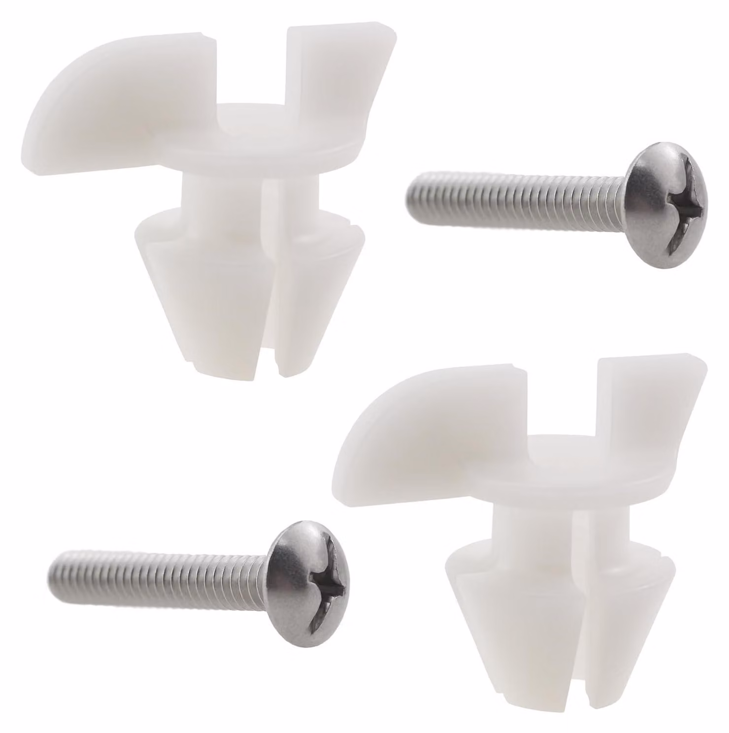 Set di viti e bulloni per copriwater - Kit di ricambio - Bianco