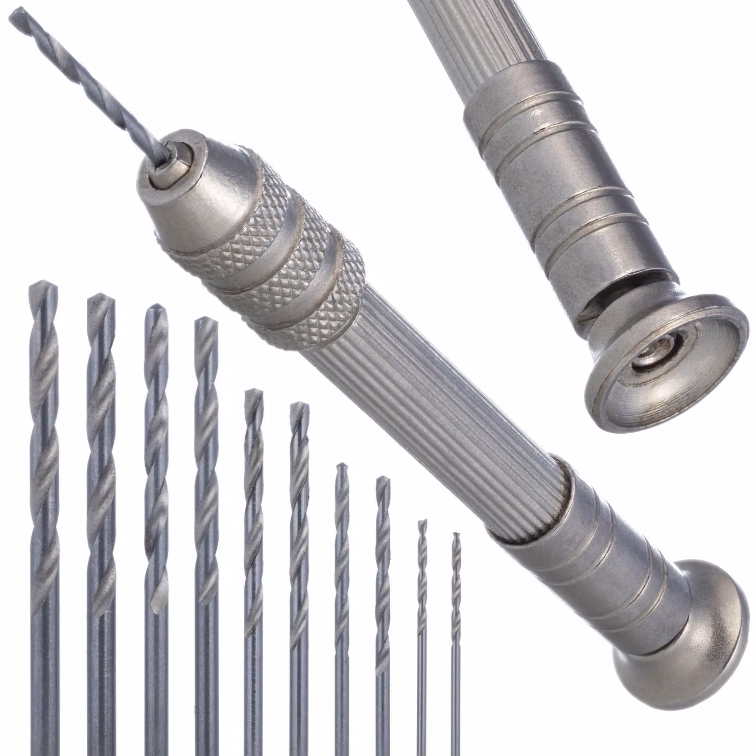 Rosfix Set di Mini Trapani Manuali | Punte da Trapano da 0,8/3 mm | Per Legno e Plastica