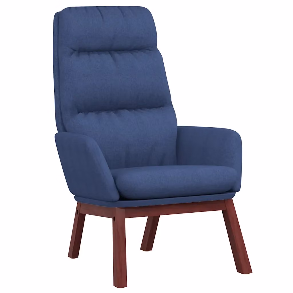 Sedia Relax Recliner blu vidaXL con struttura in metallo e rivestimento in tessuto e schiuma – 2