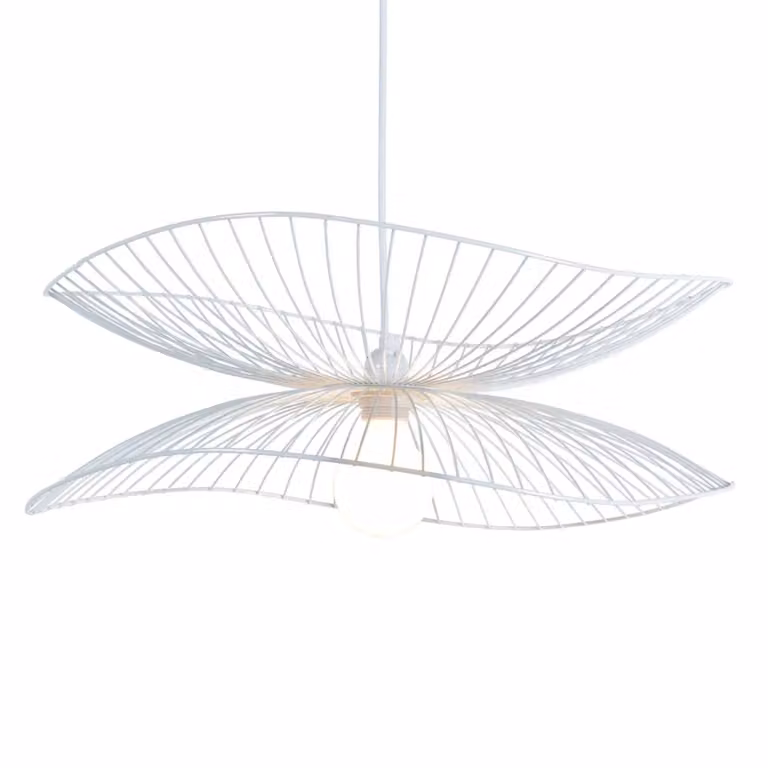 Forestier Lampada a sospensione Libellule S, dimmerabile, Bianco / Opale, Soggiorno / Sala da pranzo, Metallo, Design, Lampada a sospensione