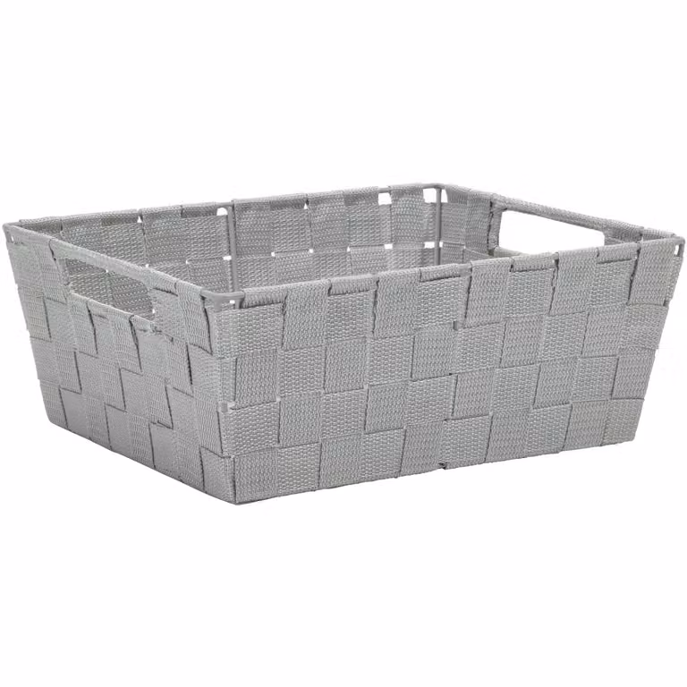 Cestino con manici VESTIAMO CASA Grigio H: 12 cm, L: 31 cm, P: 26 cm