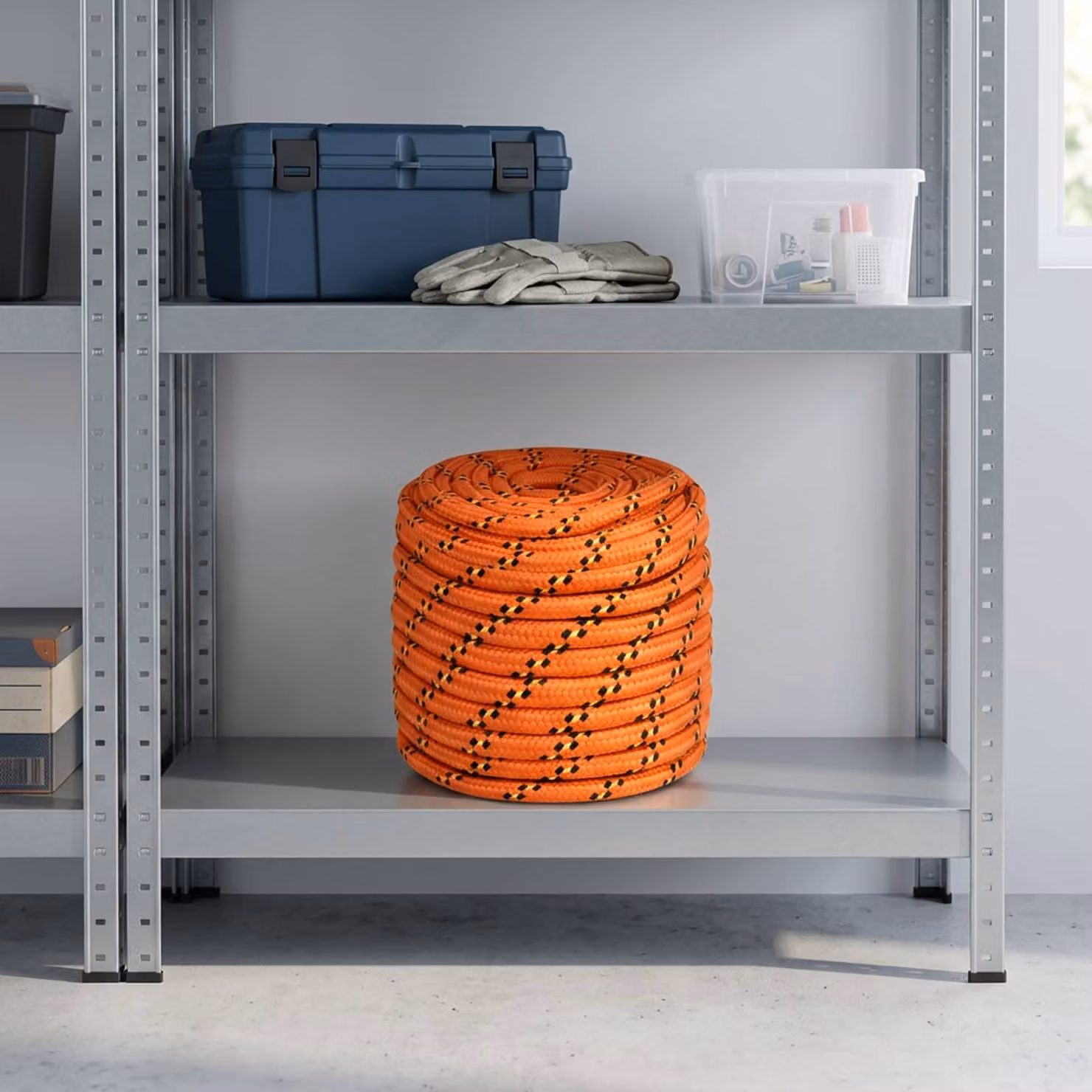 Corda multiuso vidaXL in plastica arancione, diametro 16 mm, lunghezza 100 m
