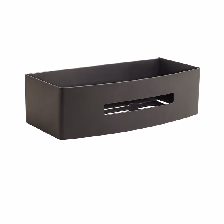 Portaoggetti a muro rettangolare in acciaio inox AISI 304 Gedy serie POSEIDON - Nero Matt