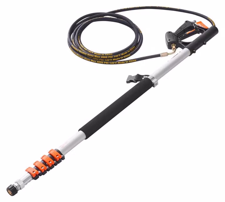 Idropulitrice telescopica - Lunghezza: 5,5 metri - Pressione: 4000 PSI - Materiale: alluminio