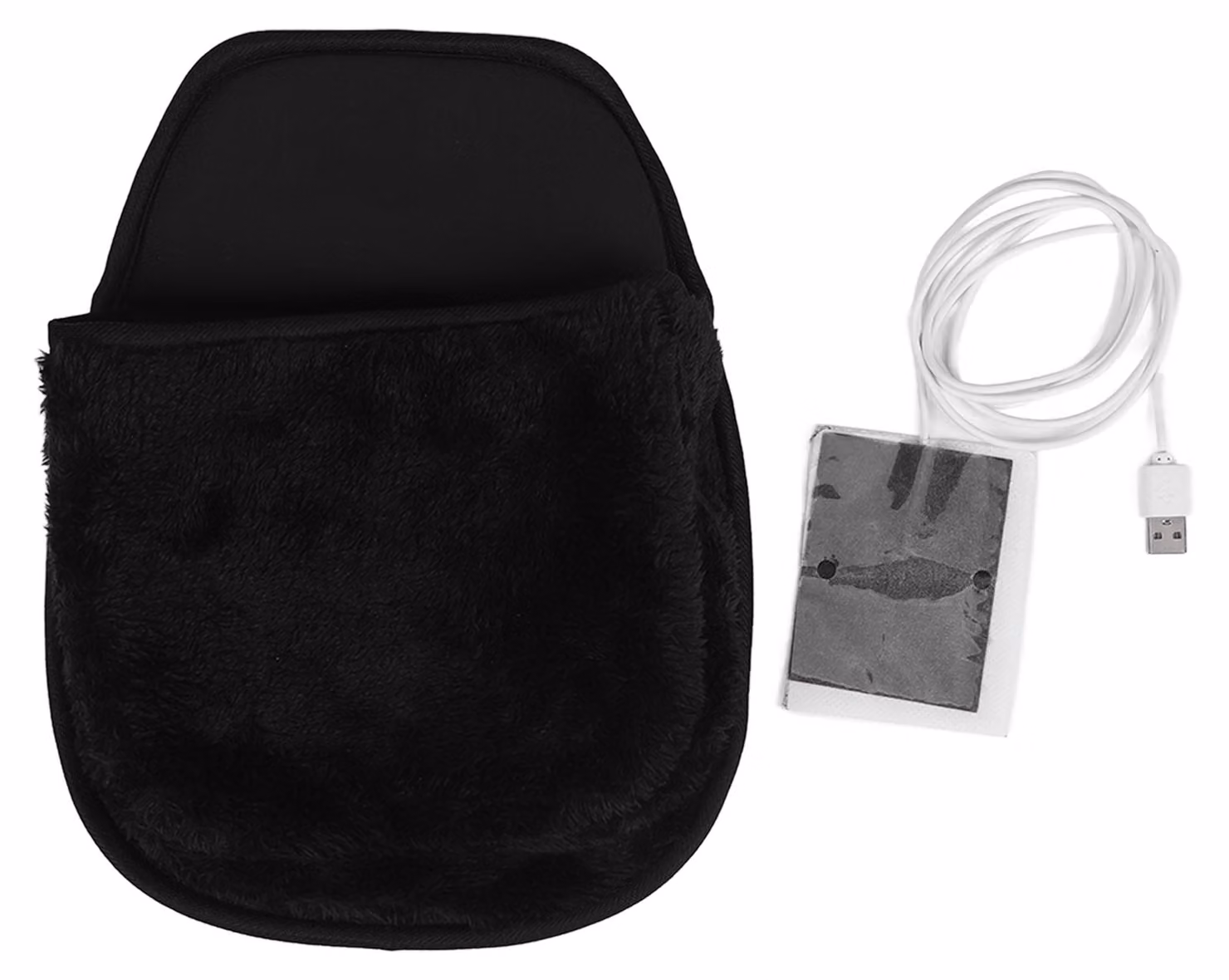 Tappetino per mouse da computer riscaldato tramite USB, riscaldatore per mani, accessorio da scrivania spazioso e riscaldante, ideale per uomini e donne, colore nero