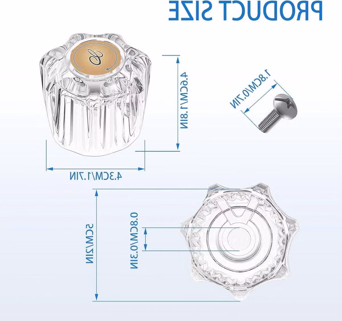 Kit di ricambio per pulsanti doccia - 2 pezzi. Adattatori per manopole doccia, compatibili con diverse marche di soffioni e rubinetti