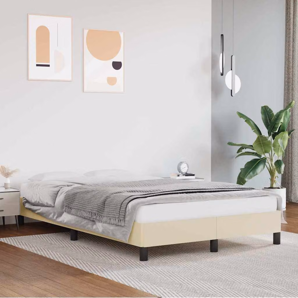 Giroletto vidaXL imbottito in similpelle beige L 120 cm x P 200 cm