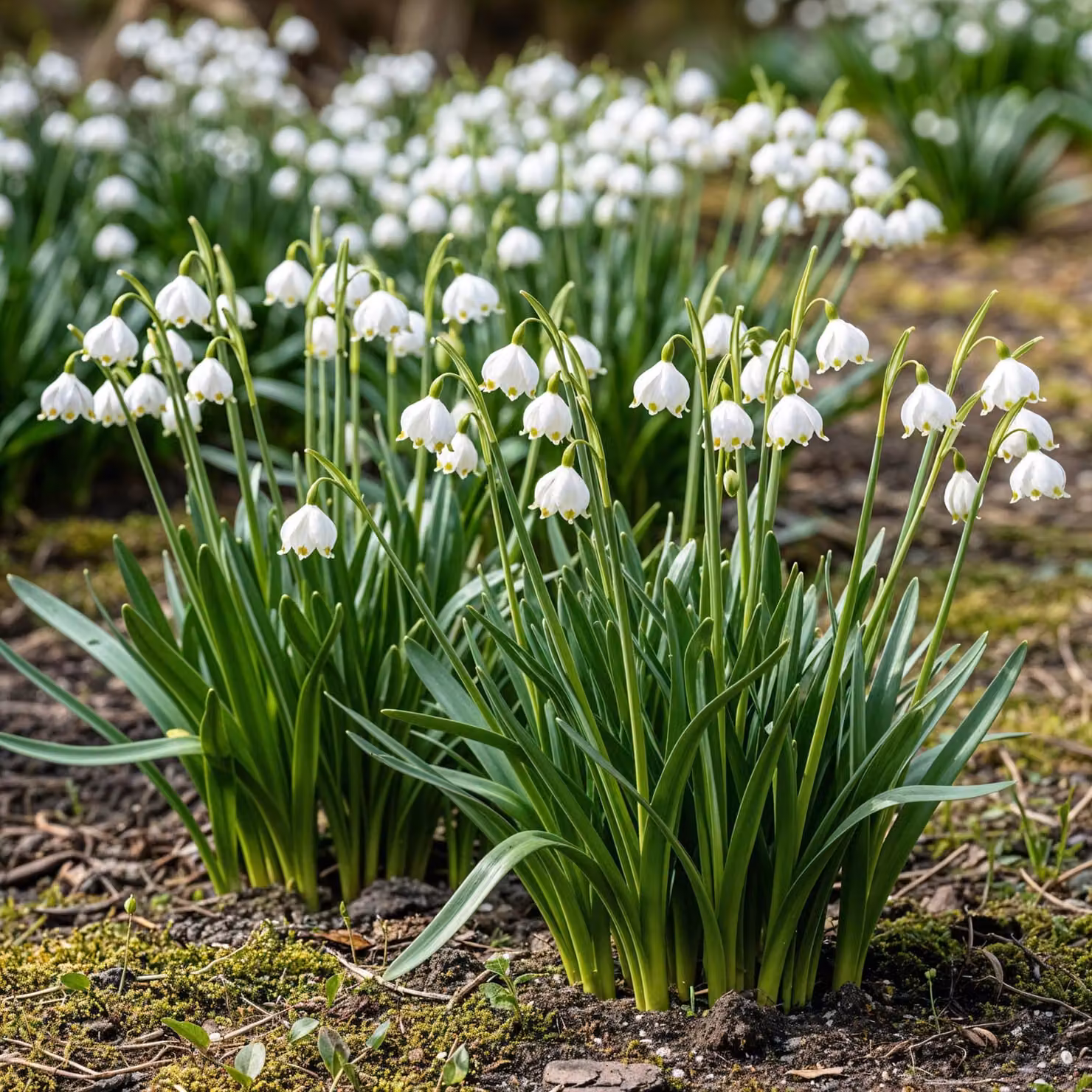 Bulbi da fiore Exotenherz - Fiore a nodo estivo Leucojum Aestivum - bianco (20 pezzi) Diametro 8-9cm