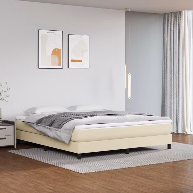 Maison Exclusive - Struttura letto boxspring color crema 180x200 cm in ecopelle