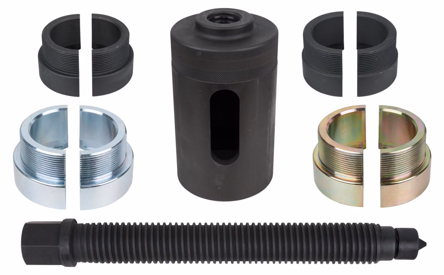 KS TOOLS Set di estrattori speciali per cuscinetti di sterzo 10 pezzi - 460.1625