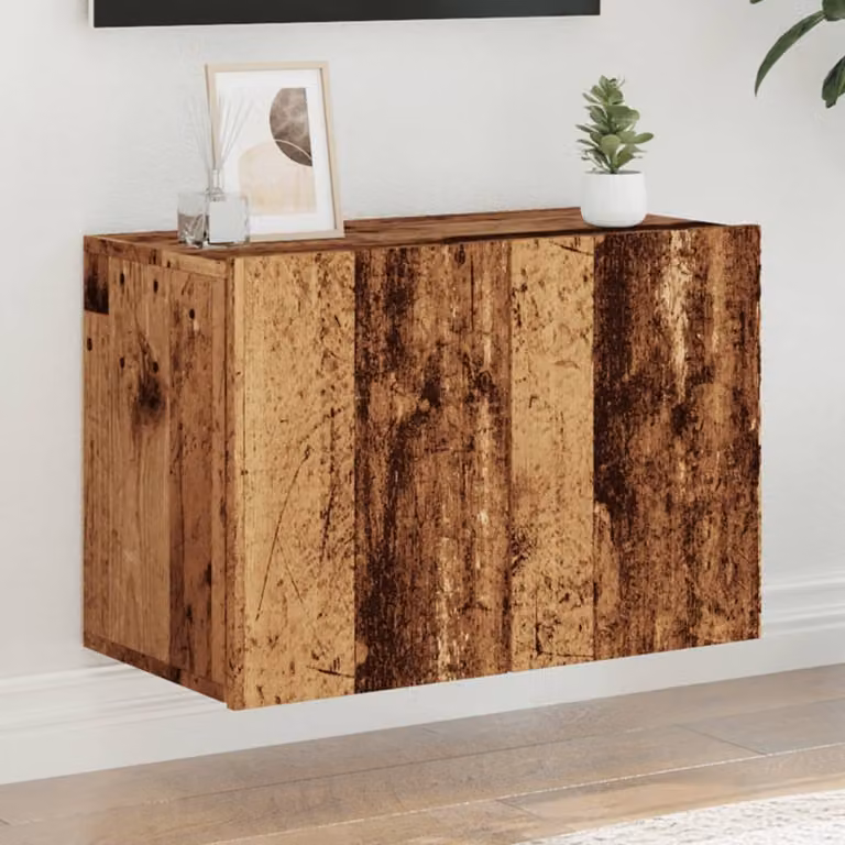 Mobile TV da parete vidaXL in legno marrone, L 60 cm x P 30 cm x H 41 cm
