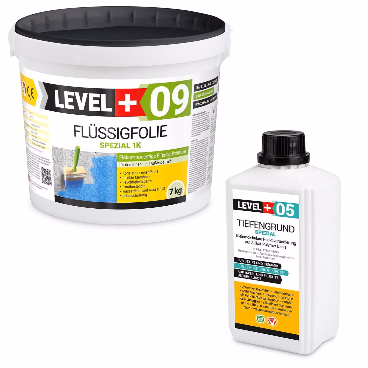 Film liquido 7kg Primer profondo 1l Impermeabilizzazione Set per doccia bagno balcone SET74