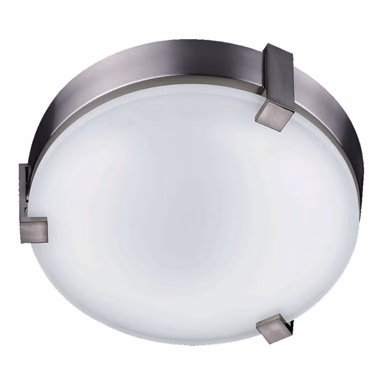 Plafoniera CLIP 1xT5/32W, nichel satinato/bianco L: 310, H: 65, attacco T5, dimmerabile