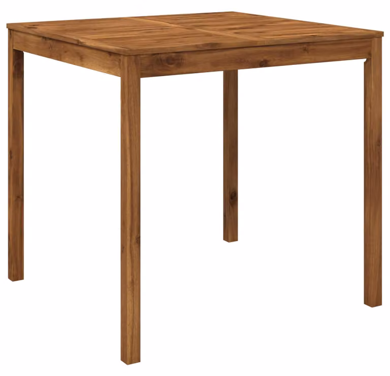 Tavolo da giardino in legno massello di acacia, naturale, dimensioni 110 x 108,5 x 105 cm