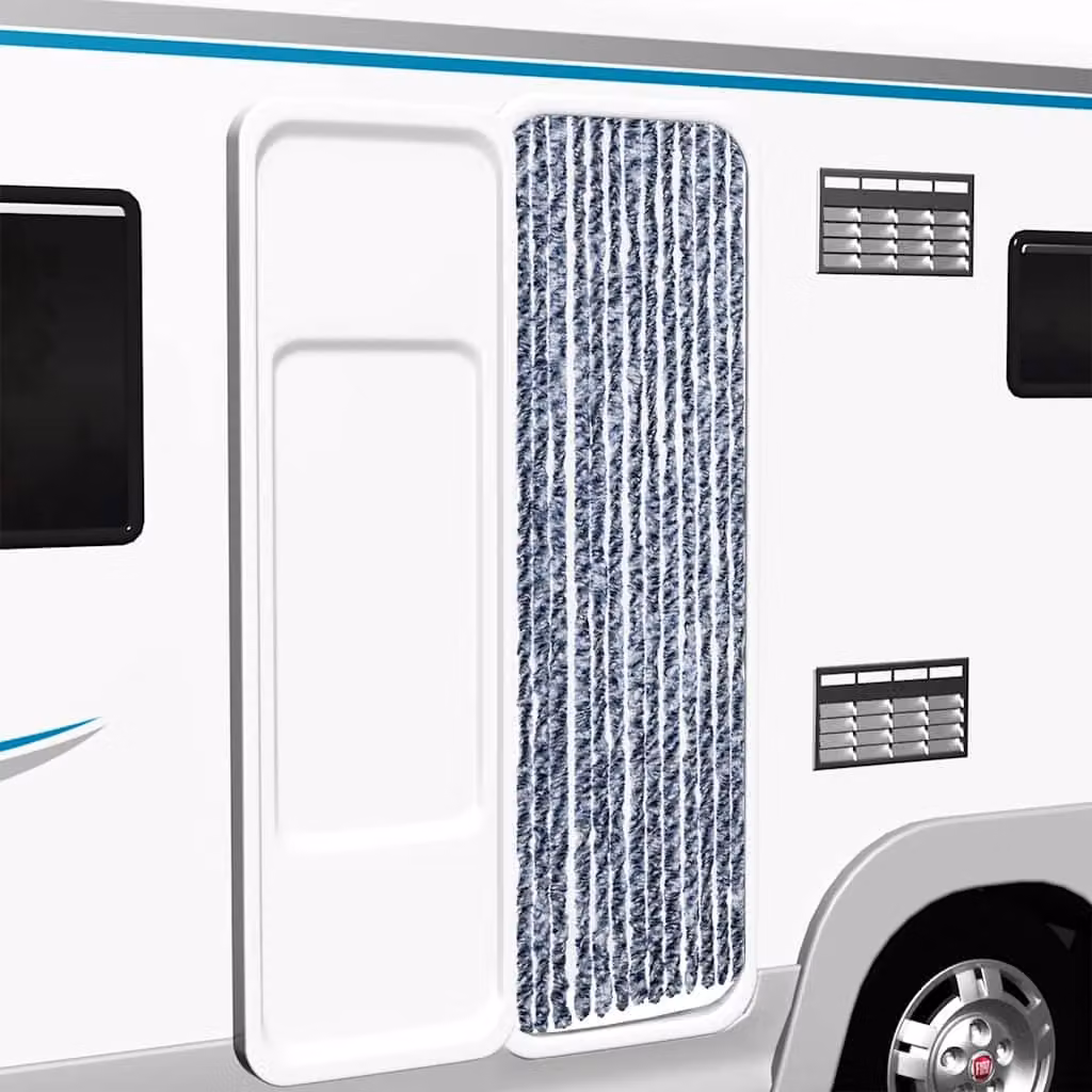 Zanzariera vidaXL in ciniglia blu, bianco e argento L: 56 cm x H: 185 cm