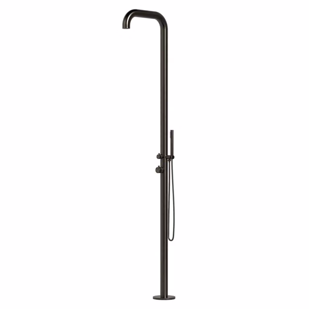 Doccia SINED in Acciaio Inox 316L con Miscelatore e Doccino, Colore Canna Fucile, Altezza: 230 cm – 2