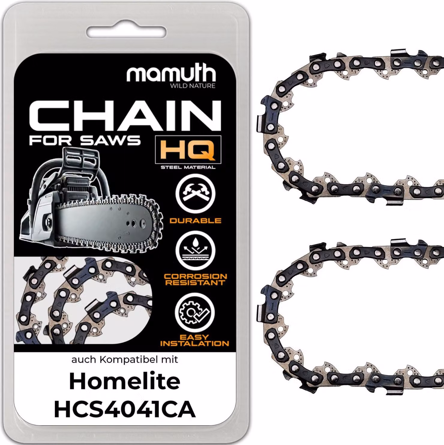 2x catena per motosega 35cm 1,3mm 3/8" 52 TG per Homelite HCS4041CA