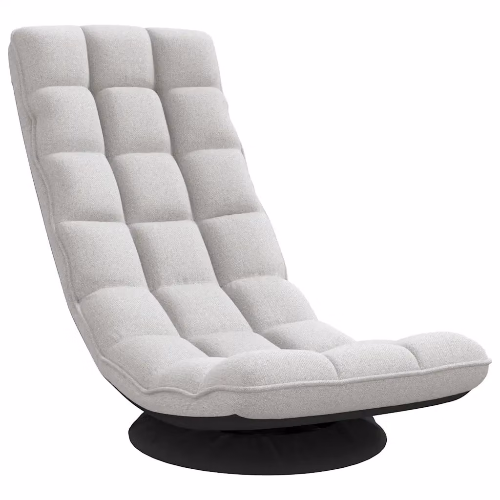 Sedia relax girevole vidaXL in tessuto grigio con struttura in metallo L: 70 cm, P: 51 cm, H: 79 cm – 2
