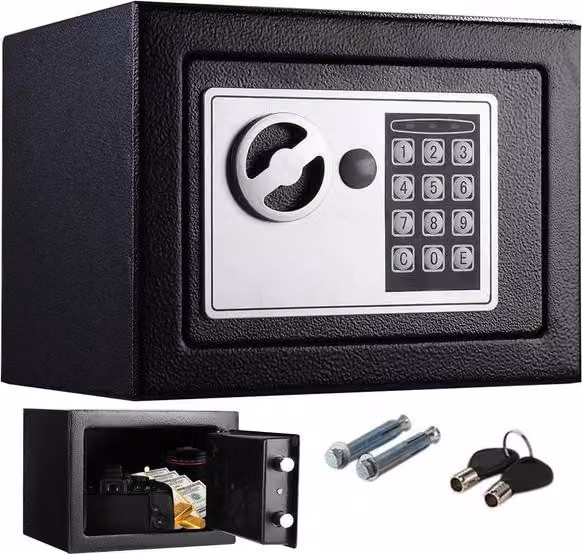 Verk 01937 Cassaforte digitale 230 x 170 x 170 mm nero