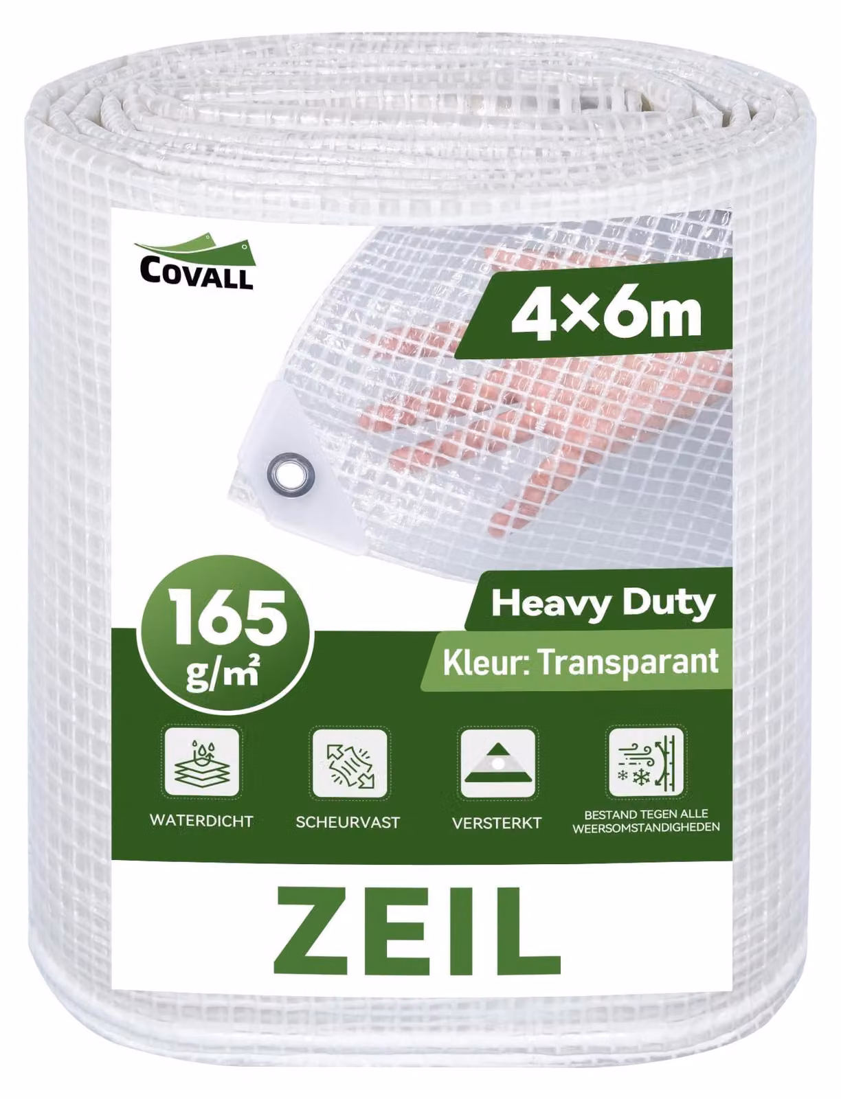 Telo impermeabile extra resistente, da 165 g/m², con occhielli in alluminio