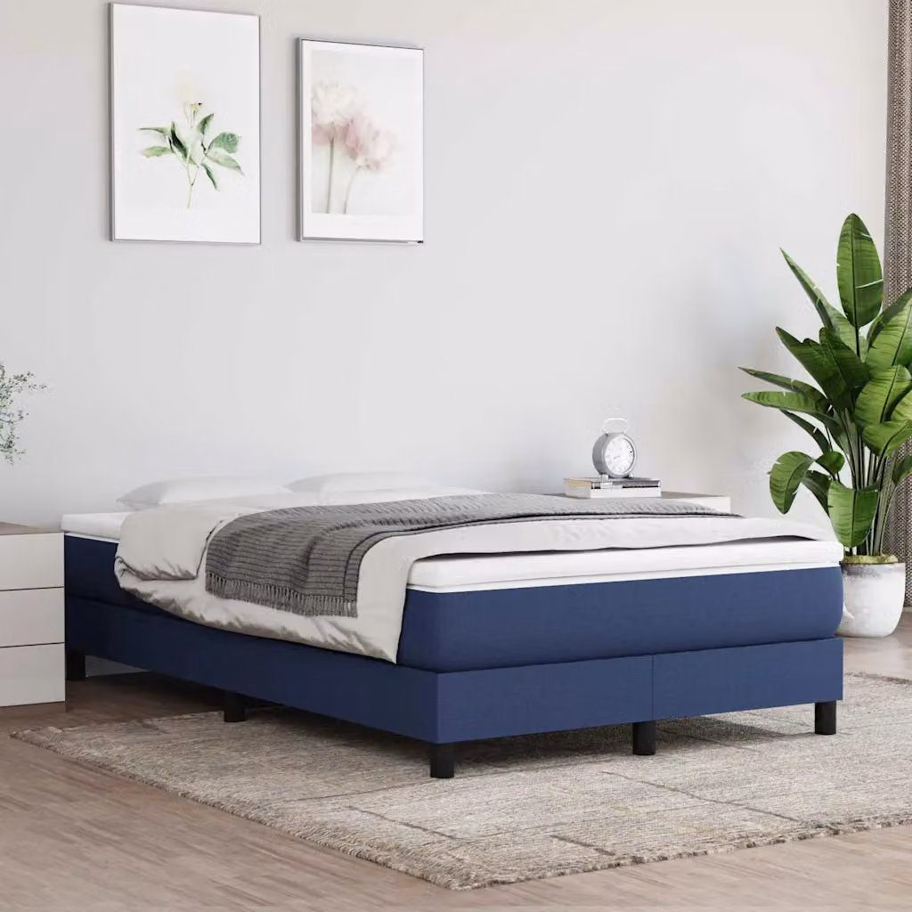 Materasso Ibrido a Molle Insacchettate vidaXL, Rigidità Media, Blu e Bianco, L 120 cm x P 200 cm x H 20 cm